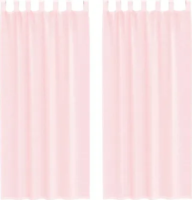 Zdjęcie produktu dla vidaXL Zasłony woalowe z pętelkami 2 szt. Jasnoróżowe 140x225 cm