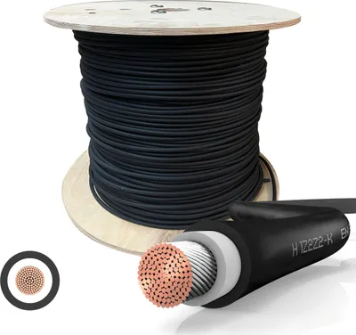 Produktbild von 100m Meterware-Solarkabel 4mm², H1Z2Z2-K Solarleitung für Solaranlagen, schwarz