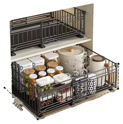 Imagen del producto de Organizador para armarios, diseño ajustable, funcionamiento silencioso, pack de 2 unidades