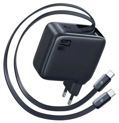 Zdjęcie produktu dla Baseus E0121D00, Wewnętrzna, Prąd przemienny, 0,8 m, Czarny