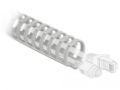 Produktbild von DeLOCK Kabelkanal Flexibel selbstklebend schraubbar 35 x 30 mm - Länge 50 cm grau, Grau, Kunststoff, 1 Stück(e), China, 500 mm