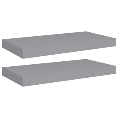 Produktbild von Schweberegale 2 Stk. Grau 50x23x3,8 cm MDF