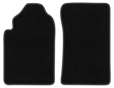 Productafbeelding van Velours voormatten voor SsangYong Rexton I 2001-2006 (SUV) – 2-delig, zwart, op maat – Wielganizator BASIC