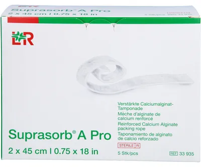 Produktbild von Suprasorb A Pro Calciumalginat Tamponade, 5 St. Tamponaden