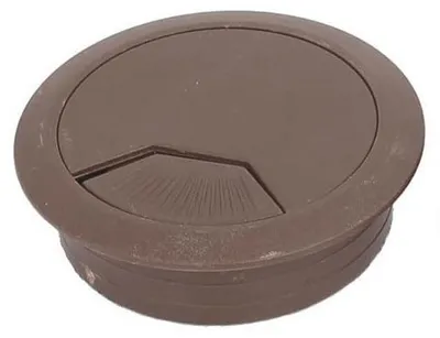 Zdjęcie produktu dla Przepust kablowy do biurka - organizacja i zarządzanie kablami - 60mm - Brązowy