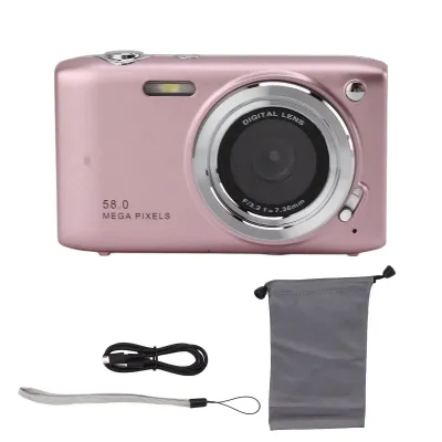 Obrázek produktu pro digitální kamera 4K pro teenagery, 58MP HD, automatické ostření, 2,88" displej, 16x zoom, kompaktní kamera pro cestování, vlogování a fotografování