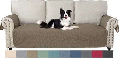 Productafbeelding van Zitkussenhoes voor een fauteuil, antislip, waterdicht, zacht, bruin