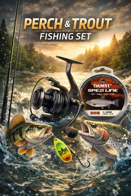 Produktbild von DAM Barsch-Forellen-Spinnset Ready To Fish Angelcombo Angelset Barschanglen Forellenangeln
