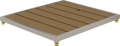 Produktbild von Eichenwald Modell 70 WPC Plattform für Solarduschen in Hellbraun