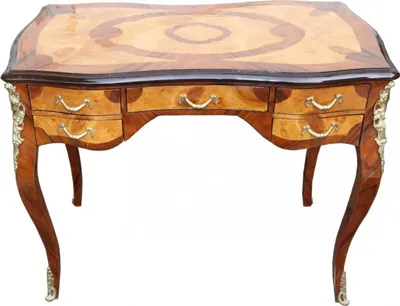 Obrázek produktu pro Casa Padrino barokní psací stůl mahagonová dýha 100 x 80 x 58 cm - sekretářský nábytek