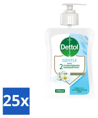 Productafbeelding van 25 x Dettol Handzeep Mild - Kamille & Katoenbloem - 250 ml - Voordeelverpakking - 25 stuks
