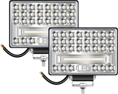 Produktbild von LED-Werkleuchten 12 V 24 V 144 W 6000 K IP68 wasserdicht für Auto Motorrad SUV LKW Gabelstaplertechnik Boot Traktor