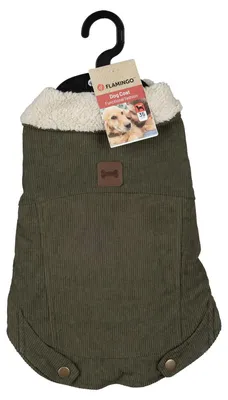 Immagine prodotto di Cappotto per cani Flamingo Endor color cachi, lunghezza schiena: 35 cm