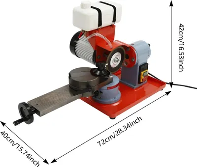 Image de Affûteuse de lames de scie - Affûteuse - Puissance 370 W - Tension 220 V - Vitesse de rotation 2850 tr/min - Diamètre de lame 80–700 mm - Réservoir d'eau 1000 ml - Rouge