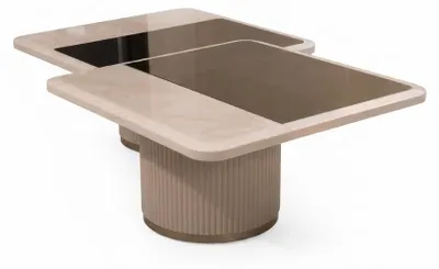 Image de Table basse moderne, motif marbre, table carrée pour salon