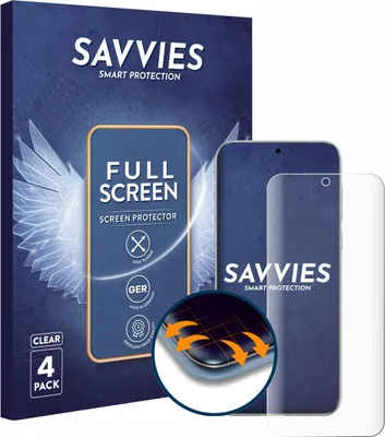 Produktbild von 4x Savvies Fullscreen Schutzfolie für Huawei Pura 80 Pro Displayschutz Folie Fullcover Klar Transparent