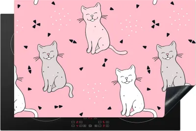 Produktbild von KitchenYeah© Herdabdeckplatte Katze - Haustiere - Mädchen - Design , 81x52cm, Küche Deko, Glaskeramikkochfeld Herdabdeckung, Abdeckplatte fùr Kochfeld