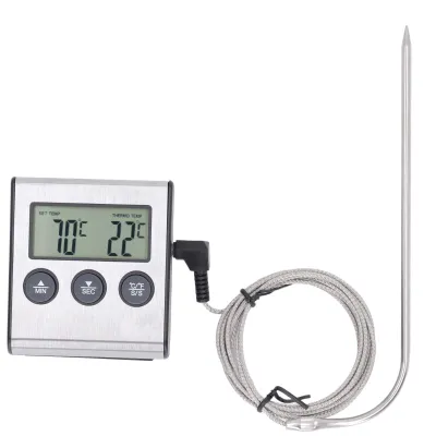 Immagine prodotto di Termometro elettronico per carne con sonda, forno digitale per cucinare, grigliare in cucina con timer di temperatura preimpostato