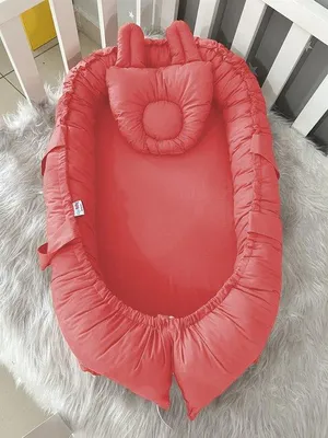 Image de Nid pour bébé Jaju avec oreiller, Coton, 100 x 60 cm, Tegel