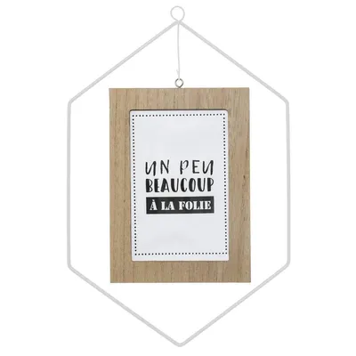 Produktbild von Fotorahmen aus metall und holz 10x15cm  - Atmosphera créateur d'intérieur