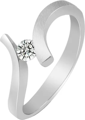 Produktbild von 925/- Echt Silber Ring "Thea", Zirkoniabesatz, matt/poliert, 925/rhodiniert