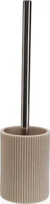 Image de Brosse à WC Versa Beige Résine Acier 9,4 x 37 x 9,4 cm