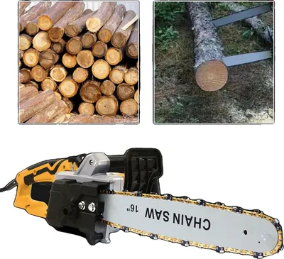 Produktbild von Benzin-Kettensäge, 2000W Hochkupferdrahtmotor, 16 Zoll Schnittlänge, 400 U/min Geschwindigkeit, DAXTROMN GGH-3,5KW