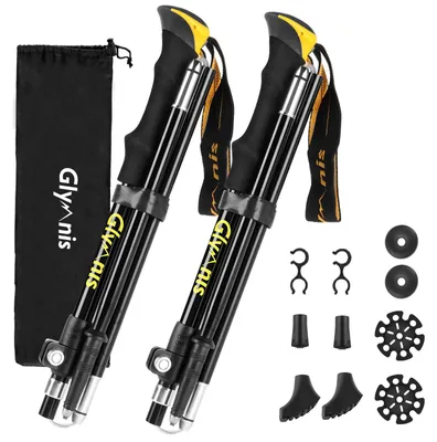 Obrázok produktu pre Skladacie turistické palice - hliníková zliatina 7075, nastaviteľné od 36 do 130 cm