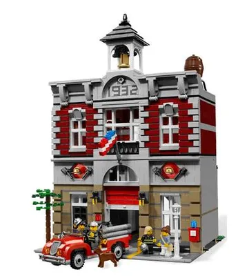 Zdjęcie produktu dla LEGO 10197 Remiza strażacka LEGO Stan: Nowy, Liczba minifigurek: 4, Liczba instrukcji: 2, Data wydania: 2009, Kategoria wiekowa: 16+, Temat: LEGO Modular Buildings, Numer: 10197-1, UPC: 673419169127, Waga: 2.761 KG, Wymiary opakowania (dł.x szer.x wys.): 58.2 x 47.8 x 8.8 cm, Liczba elementów: 2215, EAN: 5702014101975