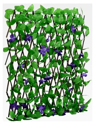 Produktbild von Rankgitter mit Künstlichem Efeu, Pflegeleichter Sichtschutz, Erweiterbares Spalier für Terrasse, Balkon und Garten, Efeuzaun, Grün 180x70cm