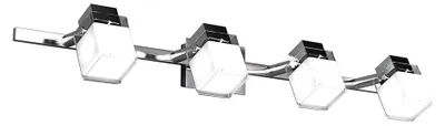 Immagine prodotto di Applique Contemporanea Dice Metallo Cromo Vetro Trasparente Satinato 4 Luci G9