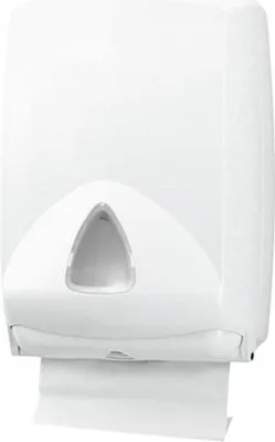 Imagen del producto de Dispensador de toallas de mano, color blanco, material: plástico