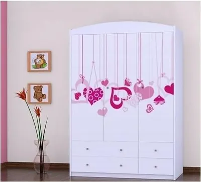 Produktbild von BDW, Kleiderschrank mit Schubladen, Schlafzimmer, 128×190, 3-türig, Weiß 1