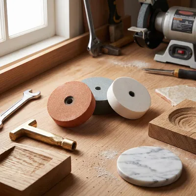 Produktbild von 3er Set Bankschleifscheiben aus Siliziumkarbid für Metall, Keramik und Holz