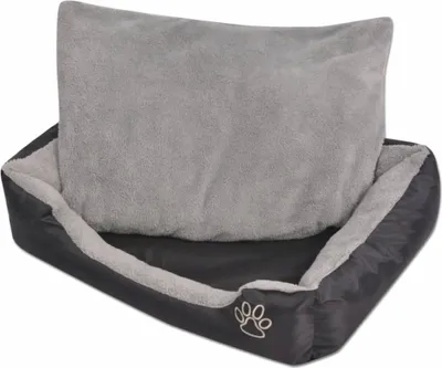 Obrázok produktu pre Psí pelech s čalúneným vankúšom, veľkosť XL, čierny