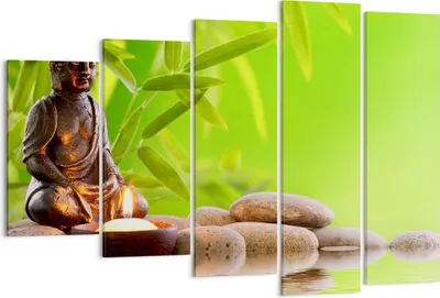 Produktbild von Bild auf Leinwand - Leinwandbild - Buddhismus Feng Shui Spa Bambus - 150x100cm - Wand Bild - Wanddeko - Leinwanddruck - Bilder - Kunstdruck - Leinwand bilder - Wandkunst - EG150x100-2392