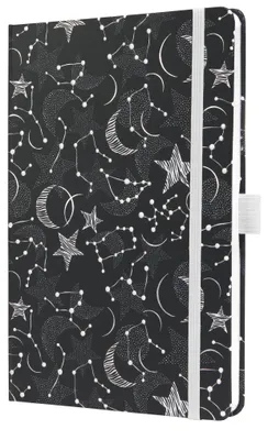 Zdjęcie produktu dla SIGEL JN349 SIGEL Notizbuch JOLIE A5 liniert, schwarz Hardcover 174 Seiten