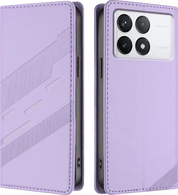 Image de Étui pour Xiaomi 14T - Coque portefeuille Phonesta Embossed Lines - Violet
