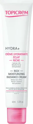 Obrázek produktu pro Topicrem HYDRA+ Rich Moisturising Radiance Cream vyživující krém pro suchou pleť 40 ml