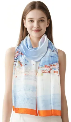 Produktbild von Schal Damen dünn leicht Frühling Sommer elegant Stola 180 x 90 cm