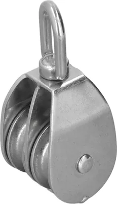 Zdjęcie produktu dla Koło pasowe morskie 50 mm/2,0 cala, podwójna rolka, nośność 400 kg, stal nierdzewna 304, wytrzymałe, do jachtów, łodzi