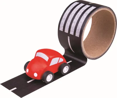 Produktbild von Bigjigs Toys Klebebandweg mit Auto