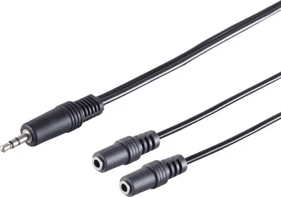 Produktbild von Klinkenst. 3,5mm Stereo/ 2Klinkenbuchse 3,5mm 0,2m