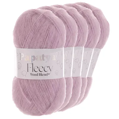 Papatya Fleecy Kuschelgarn 20% Wolle veredelt Oeko-Tex Häkelgarn Strickgarn pastellviolett