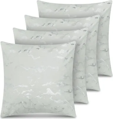 Produktbild von Aspero 4er Set Kissenbezüge mit Marmordesign 60x60cm