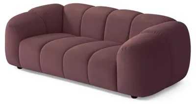 Image de Selsey Millma - Canapé 3 places, en velours rose, 220 cm