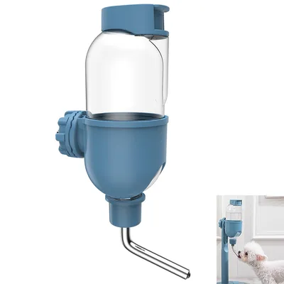 Produktbild von Katzen Trinkbrunnen mit Edelstahlschale, Höhenverstellbarer Trinkbrunnen für Hunde/Katzen, inkl. Anti Rutsch Design Trinkbrunnen
