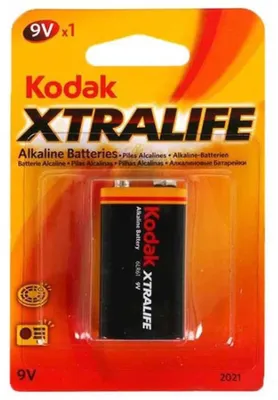 Immagine prodotto di batterie alcaline kodak xtralife 9v lr61 blister*1