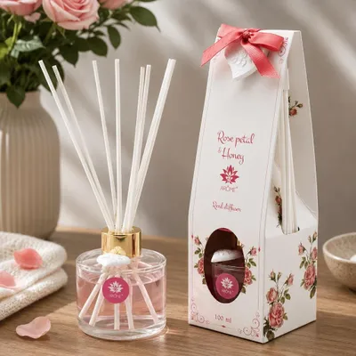 Obrázek produktu pro ARÔME Difuzér 100 ml s tyčinkami, Rose petal & Honey