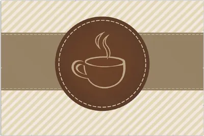 Produktbild von Wallario Wandbild Kaffee-Menü - Logo Symbol für Kaffee, Größe: 61 x 91,5 cm, Poster mit rahmenlosen Bildhalter